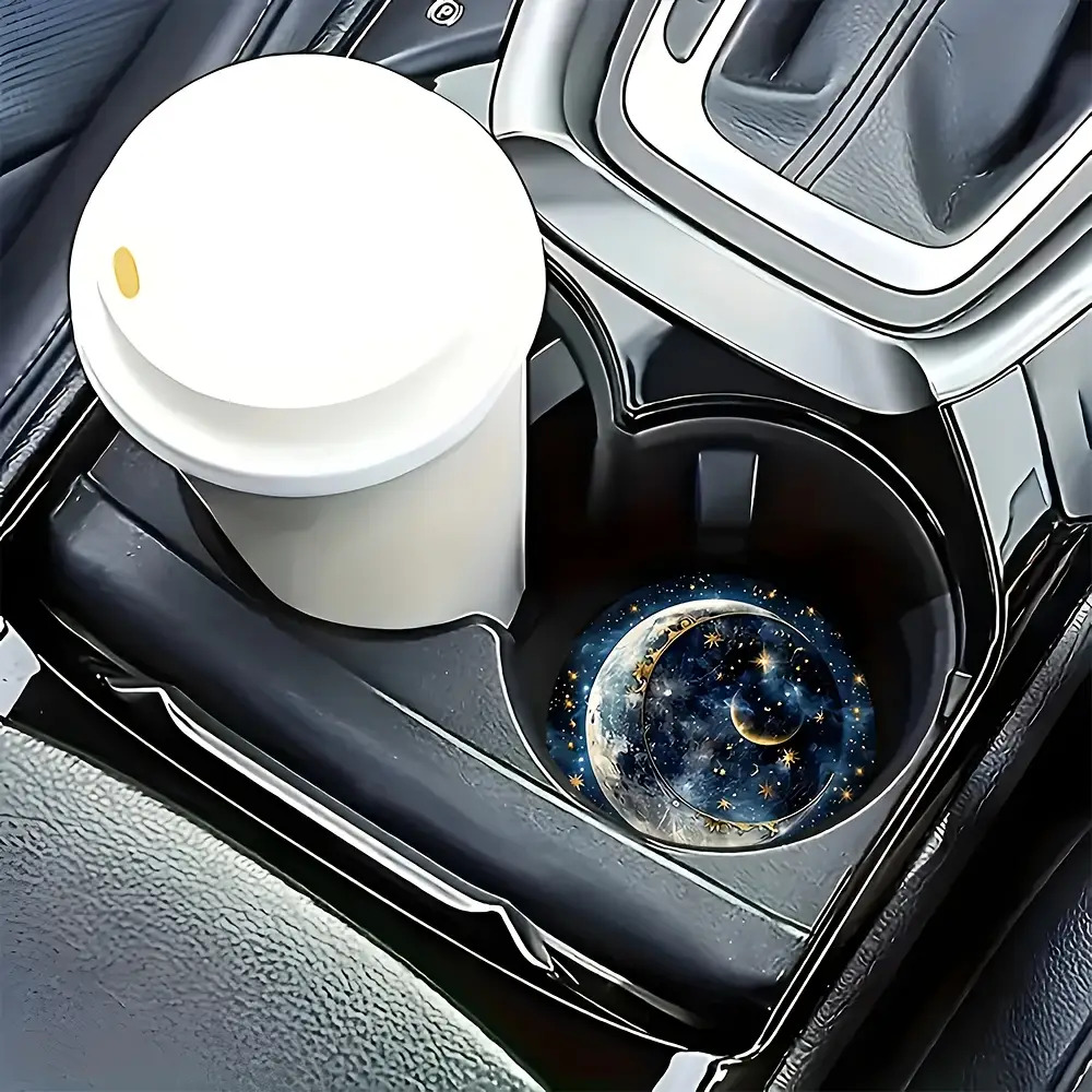 2pcs Starry Night Moon Car Cup - Men Accessories Elegant 评论和价格