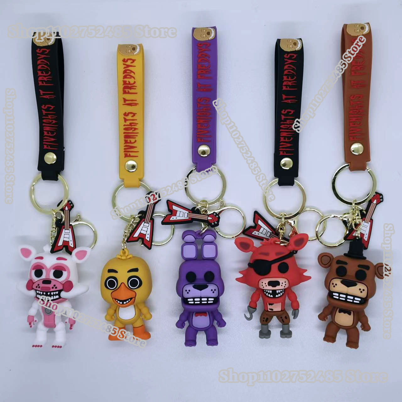 5pcs Cartoon Anime FNAF Figure - Men Accessories Ring 评论和价格