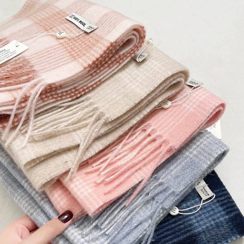 Winter Warm 100% Pure Wool Sca - Men Accessories Elegant 评论和价格