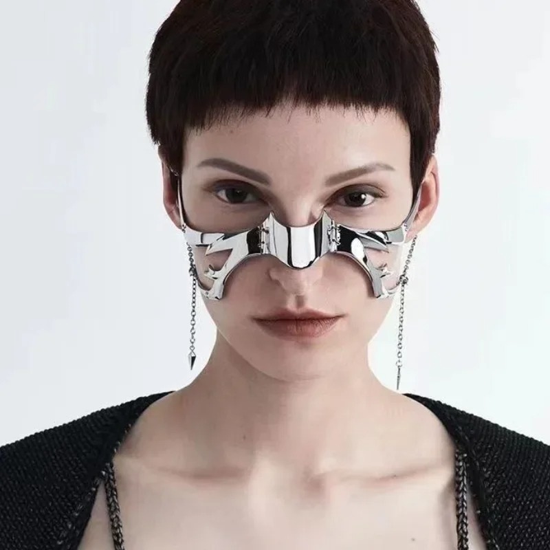 1-5PCS Metal Mask Alien Fluid  - Men Accessories Earrings 评论和价格