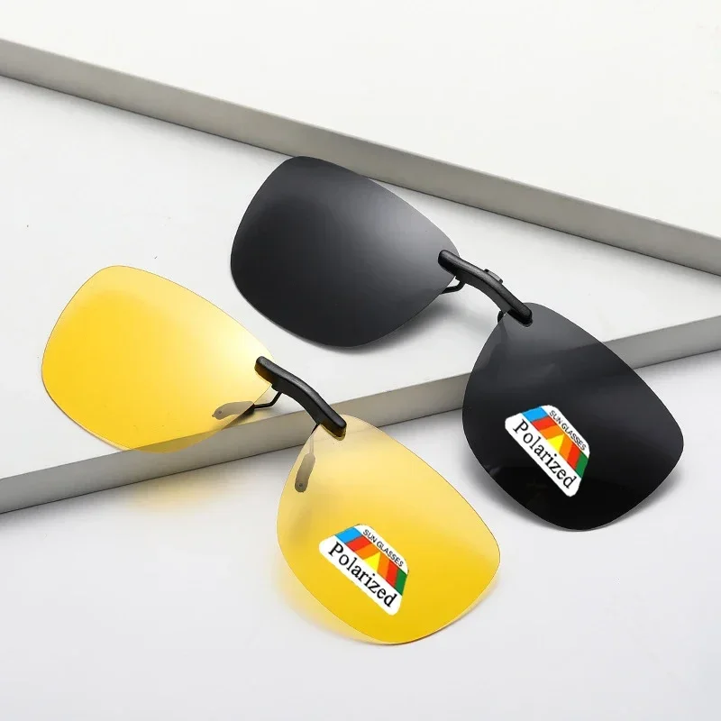 New Square Clip on Sunglasses  - Sunglasses Polarized Men 评论和价格