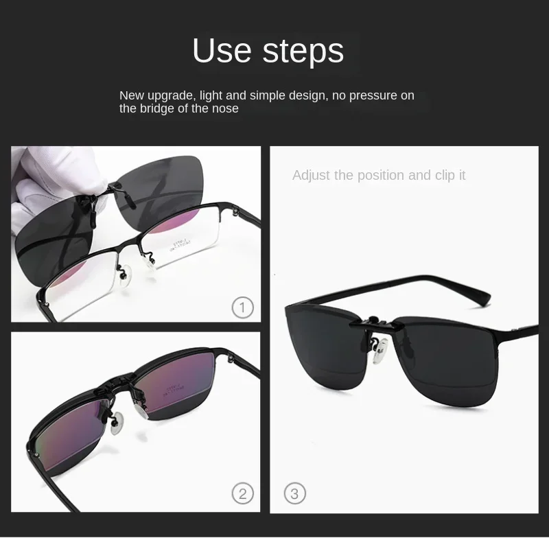 New Square Clip on Sunglasses  - Sunglasses Polarized Men 评论和价格
